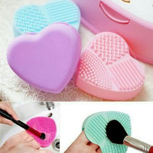 Promo Heart Brush Makeup Pad Cleaner Holder Pengering Kuas Kosmetik Tokopedia