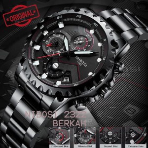 Jam Tangan Nibosi 2322 Full Black Tokopedia