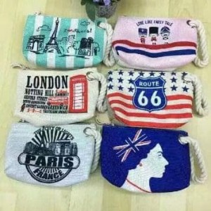 Tas Kosmetik Pouch Kain Motif Murah Tokopedia