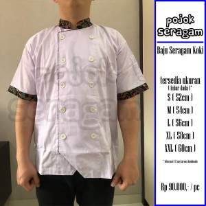Seragam Baju Koki Lengan Pendek Putih Harga Murah Qualitas Prima Tokopedia