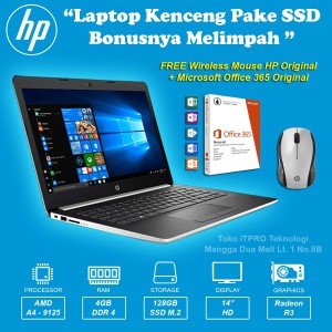 Hp 14 Cm0091au Amd A4 9125 Ssd 128gb 4gb Win10 Joy 2 Tokopedia