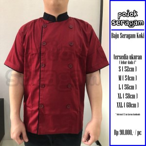 Seragam Baju Koki Lengan Pendek Putih Harga Murah Qualitas Prima Tokopedia