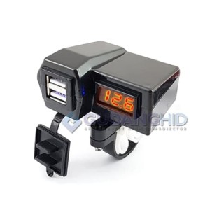 Voltmeter 2 Port Usb Charger Casan Hp Di Motor Tokopedia