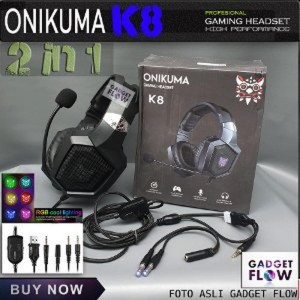 Headset Headphone Earphone Gaming Onikuma K8 Rgb Untuk Smartphone Dan Pc Pubg Fortnite Tokopedia