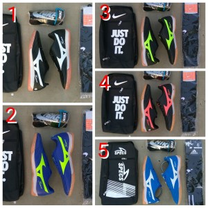 Paket Komplit Sepatu Futsal Mizuno Komponen Ori Tokopedia