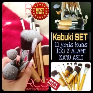 Bamboo Makeup Brush 11pcs Set Cosmetic Brush 11pcs Kuas Kosmetik Tokopedia