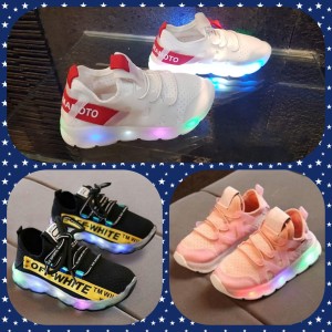 Sepatu Anak Lampu Led Sz 21 25 Sepatu Sekolah Anak Cewek Cowok Sepatu Anak Perempuan Fila Nyala Tokopedia