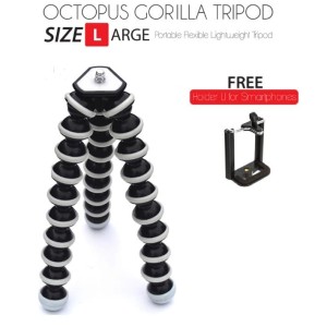 Tripod Gorilla Large Plus Holder Flexible Pod Kamera Action Cam Smartphone Tokopedia
