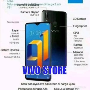 Vivo Y91 Bat 4030mah Garansi Resmi Vivo Tokopedia