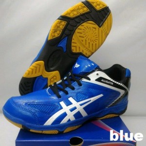 Sepatu Badminton Bulutangkis Professional Alligator Black Red Silver Tokopedia