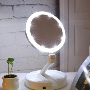 Lampu Makeup Cermin Lipat Vanity Mirror Pembesar Rias Dua Sisi Kosmetik Kotak Mirror Led 10x Lipat Foldable Wanita Hadiah Tokopedia