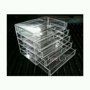 Ready Stock Tempat Kosmetik Akrilik E4 Acrylic Make Up Organizer Tokopedia
