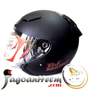 Helm Kyt Dj Maru Solid Orange Black Tokopedia