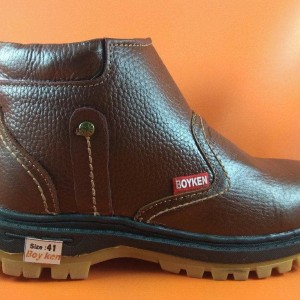Sepatu Safety Boyken Resleting Kulit Asli Berkualitas Harga Terjangkau Tokopedia