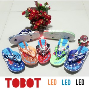 Sandal Jepit Anak Anak Led Tayo Trains Tokopedia