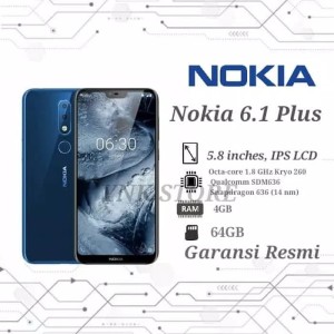 Nokia 6 1 Plus Ram 4gb 64gb Garansi Resmi Nokia 61plus Nokia X6 Tokopedia