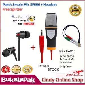 Paket Mic Smule Professional Condenser Studio Microphone Smartphone Smule Recording Tokopedia