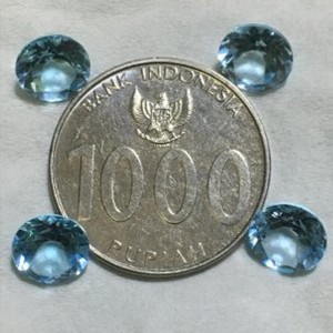 Natural Blue Topaz Round Diamond Cut 8x8x8mm Harga 1pcs Meja Lebar Batu Permata Asli Gemstone Swiss Topas Bukan Ruby Jamrud Sapphire Tokopedia