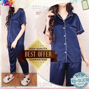 Baju Tidur Piyama Satin Baju Panjang Celana Panjang Setelan Tokopedia