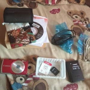 Camera Pocket Powershoot Canon A2500 Merah Fullset Bonus Case Tokopedia