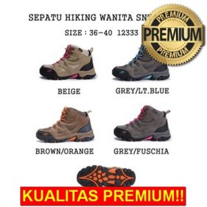 Sepatu Gunung Snta 609 Series Grey Blue Sepatu Wanita Outdoor Camping Tokopedia