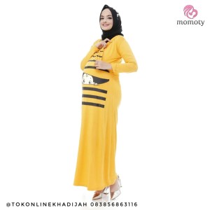 Baju Hamil Gamis Maxi Dress Unik Baby Peeking 2 Momoty Tokopedia