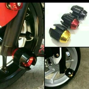 Jalu As Roda Depan Cnc Model Bulat Universal Size Besar Silver Tokopedia