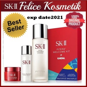 Sk Ii Sk2 Skii Sk Ii Pouch Dompet Kosmetik Cantik Gold Original Tokopedia