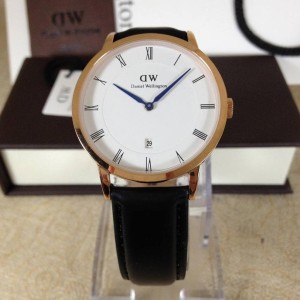 Daniel Wellington Dapper Black Rosegold Plat White 38mm Spr Originalbm Tokopedia