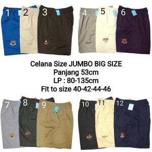 Celana Polos Jumbo Pendek Karet 3 4 Tokopedia