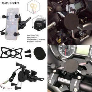Bracket Holder Hp Motor Plus Usb Charger X Grip Tokopedia