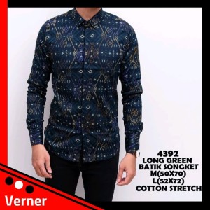 Kemeja Batik Pria Batik Kerja Baju Kemeja Modern Tokopedia
