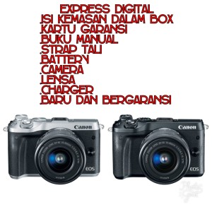 Canon Eos M6 Kit 15 45mm Is Stm Kamera Canon Eos M6 Paket Lengkap Tokopedia
