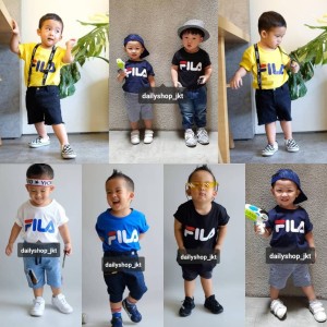 Baju Kaos Fila Hitam Tokopedia