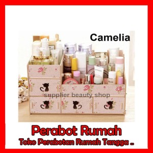 Rak Kosmetik Rkk31 Bahan Kayu Desktop Storage Kitty Cat Tokopedia