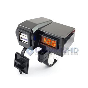 Voltmeter 2 Port Usb Charger Casan Hp Di Motor Tokopedia