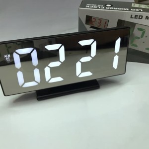 Mirror Led Digital Alarm Clock Cermin Jam Digital Alarm Tokopedia