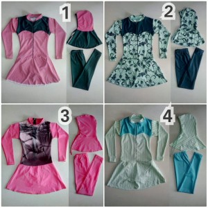 Baju Renang Muslimah Anak Sd Motif Cantik Tokopedia