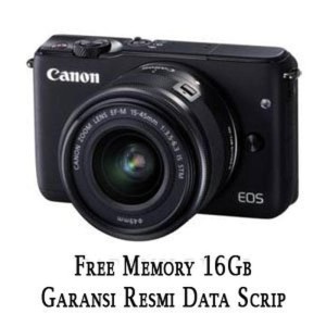 Canon Eos M10 Black With Lensa 15 45 Bonus Sd16gb Bergaransi Resmi Datascrip Tokopedia