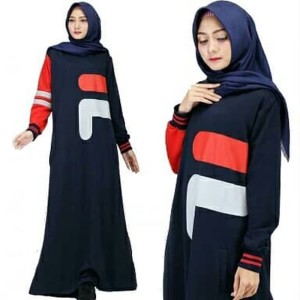 Baju Muslim Dress Fila Maxi Tokopedia