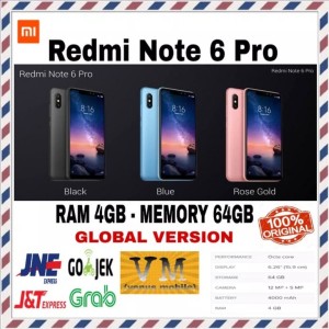 Xiaomi Redmi 6 Pro Ram 4gb Internal 64gb Garansi Distributor 1 Tahun Tokopedia