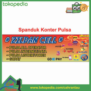 Spanduk Daftar Harga Pulsa Tokopedia