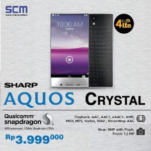 Sharp Aquos Crystal Sh825 5 Tft Lcd 1 5gb Ram Quadcore 1 2 Ghz Tokopedia