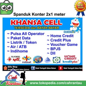 Spanduk Daftar Harga Pulsa Tokopedia