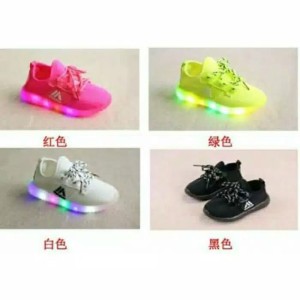 Sepatu Anak Lampu Led Sz 21 25 Sepatu Sekolah Anak Cewek Cowok Sepatu Anak Perempuan Fila Nyala Tokopedia