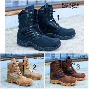 Kickers Delta Boots Safety Ujung Besi Zipper Sleting Toko Gudang Pabrik Shoes Warna Crem Tokopedia