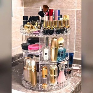 Rak Organizer Kosmetik Makeup Putar 360derajat Tokopedia