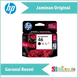 Hp 46 Black Ink Catridge Cz637aa Original Tokopedia