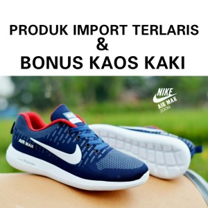 Sepatu Sport Nike Airmax 2016 Black Kets Casual Cowok Tokopedia