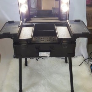 Sale Beauty Case Tempat Makeup Kotak Kosmetik Kaca Lampu Hitam Tokopedia